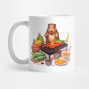 Capybara grilling bbq Mug